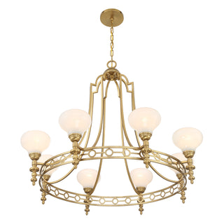 Allston 8-Light Chandelier in Warm Brass
