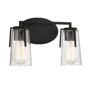 Sacremento 2-Light Bathroom Vanity Light in Black