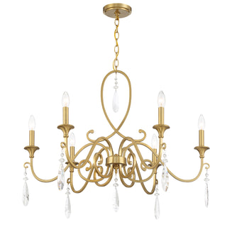 Fairchild 6-Light Chandelier in Warm Brass