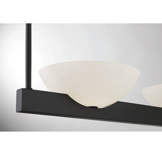 Fallon 3-Light Linear Chandelier in Matte Black