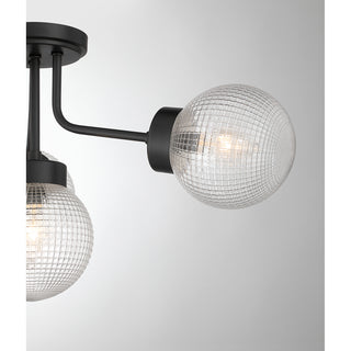 Coral 4-Light Semi-Flush in Matte Black