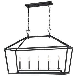 Townsend 5-Light Linear Chandelier in Matte Black