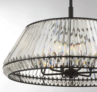 Pyramid 6-Light Pendant in Matte Black