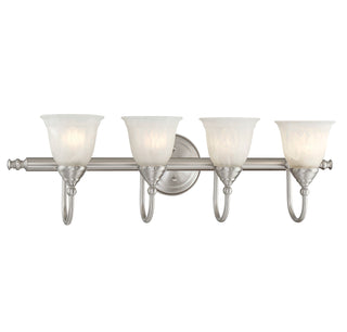 Brunswick 4-Light Bathroom Vanity Light in Satin Nickel