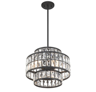 Renzo 3-Light Pendant in Matte Black