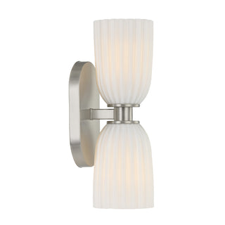 Baldwin 2-Light Wall Wall Sconce in Satin Nickel