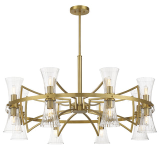 Bennington 16-Light Chandelier in Warm Brass