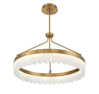 Landon LED Pendant in Warm Brass