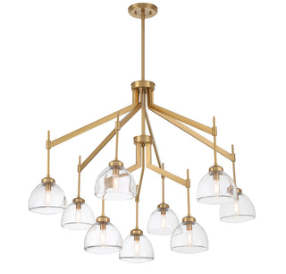 Corbin 9-Light Chandelier in Warm Brass