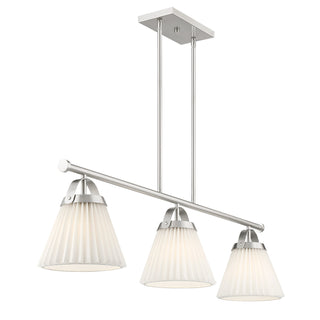 3-Light Linear Chandelier in Brushed Nickel