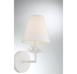 1-Light Wall Sconce in White