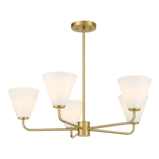 Blair 5-Light Chandelier in Warm Brass