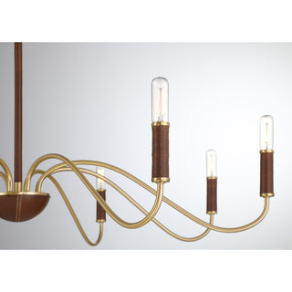 Abeline 8-Light Chandelier in Warm Brass