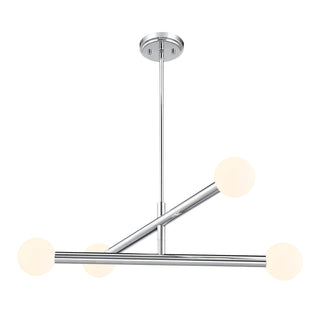 4-Light Chandelier in Chrome