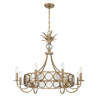 Hearst 8-Light Chandelier in Noble Brass