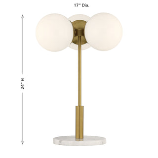 Turin 3-Light Table Lamp by Dann Foley