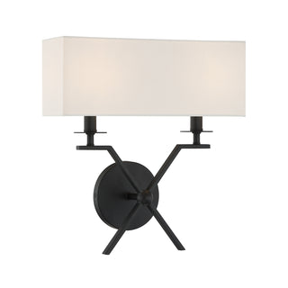 Arondale 2-Light Wall Sconce in Matte Black