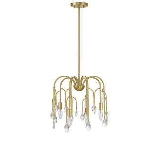 Anholt 4-Light Convertible Semi-Flush or Pendant in Noble Brass