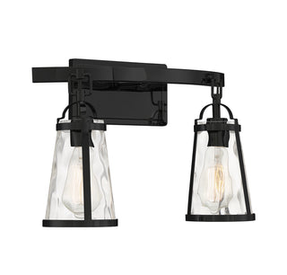 Albany 2-Light Bathroom Vanity Light in Black