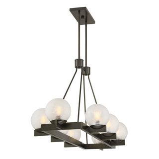 Darien 8-Light Linear Chandelier in Mediterranean Bronze