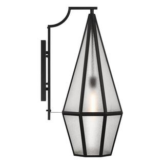 Peninsula 1-Light Outdoor Wall Lantern in Matte Black