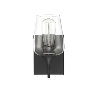 Octave 1-Light Wall Sconce in Matte Black