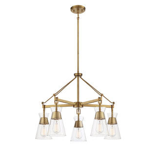Lakewood 5-Light Chandelier in Warm Brass