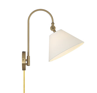 1-Light Wall Sconce in Natural Brass