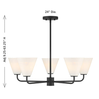 Blair 5-Light Chandelier in Matte Black