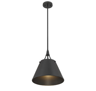 Willis 1-Light Pendant in Matte Black