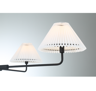 4-Light Chandelier in Matte Black