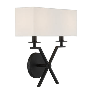 Arondale 2-Light Wall Sconce in Matte Black