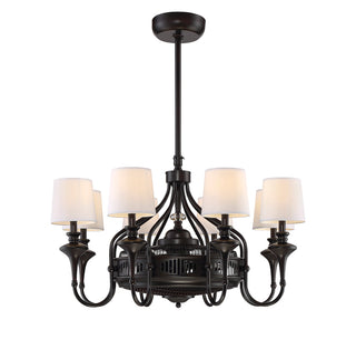 Brisa 8-Light Fan D'Lier in English Bronze