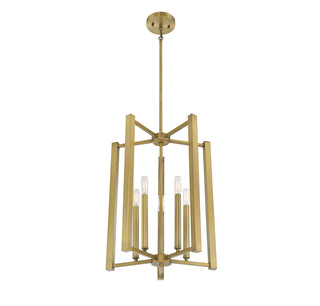 Benson 5-Light Pendant in Warm Brass