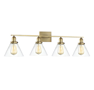 Drake 4-Light Bathroom Vanity Light in Warm Brass