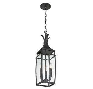 Montpelier 3-Light Outdoor Hanging Lantern in Matte Black