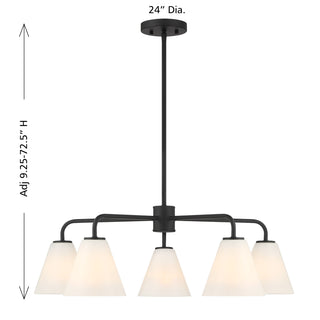 Blair 5-Light Chandelier in Matte Black