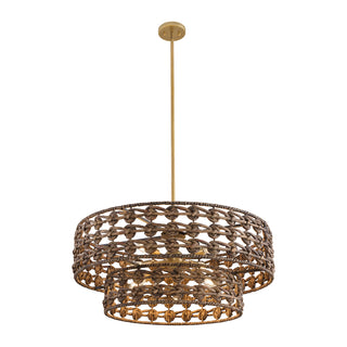 Silencio 7-Light Pendant in Riviera Brass by Breegan Jane