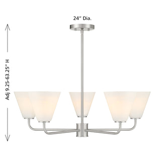 Blair 5-Light Chandelier in Satin Nickel