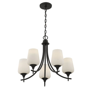 Octave 5-Light Chandelier in Matte Black
