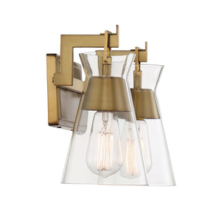 Lakewood 2-Light Bathroom Vanity Light in Warm Brass