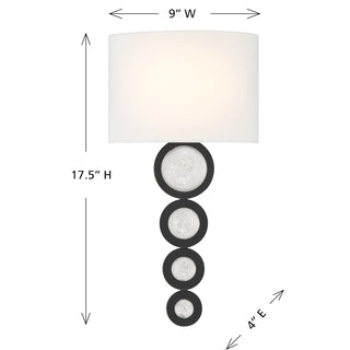 Marseille 1-Light Wall Sconce in Matte Black