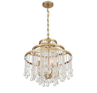 Luna 4-Light Chandelier in Warm Brass