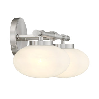 Barrow 2-Light Bathroom Vanity Light in Satin Nickel