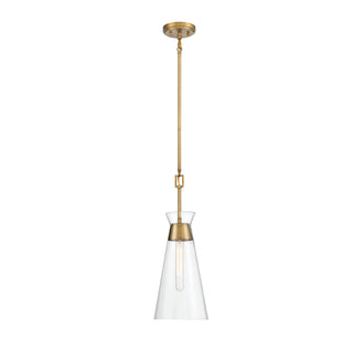 Lakewood 1-Light Pendant in Warm Brass