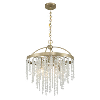 Jeanette 4-Light Chandelier in Noble Brass