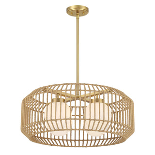 Pastis 4-Light Pendant in Warm Brass