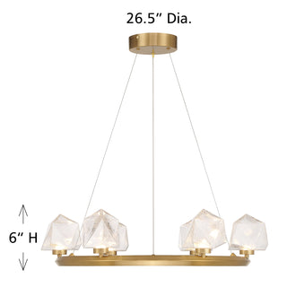 Castello 6-Light Chandelier in Warm Brass