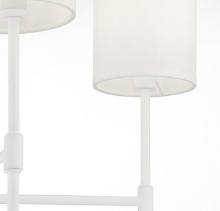 5-Light Chandelier in Bisque White
