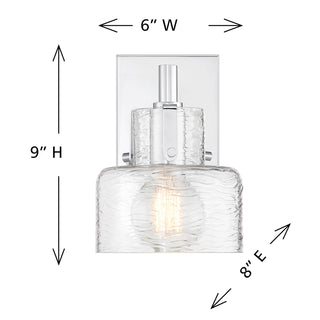 Dover 1-Light Wall Sconce in Chrome